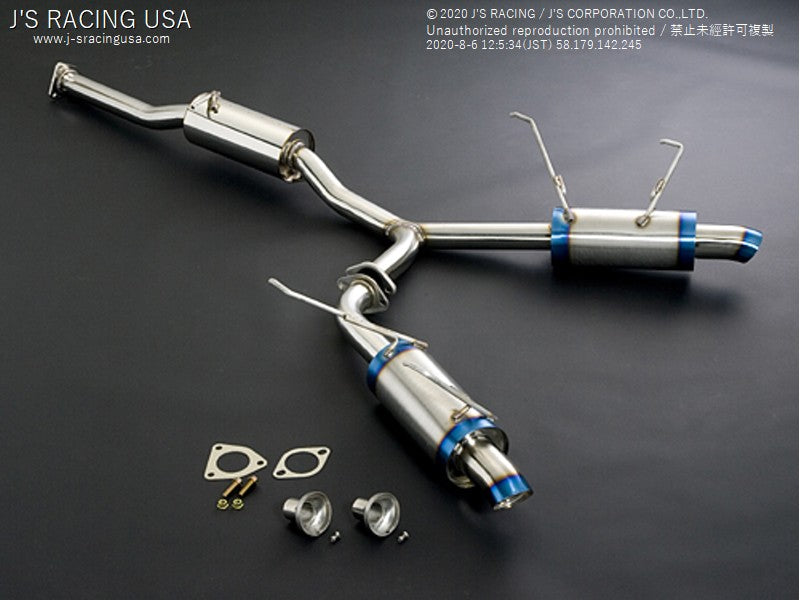 J'S RACING S2000 R304 SUS Exhaust 60RS Dual - On The Run Motorsports