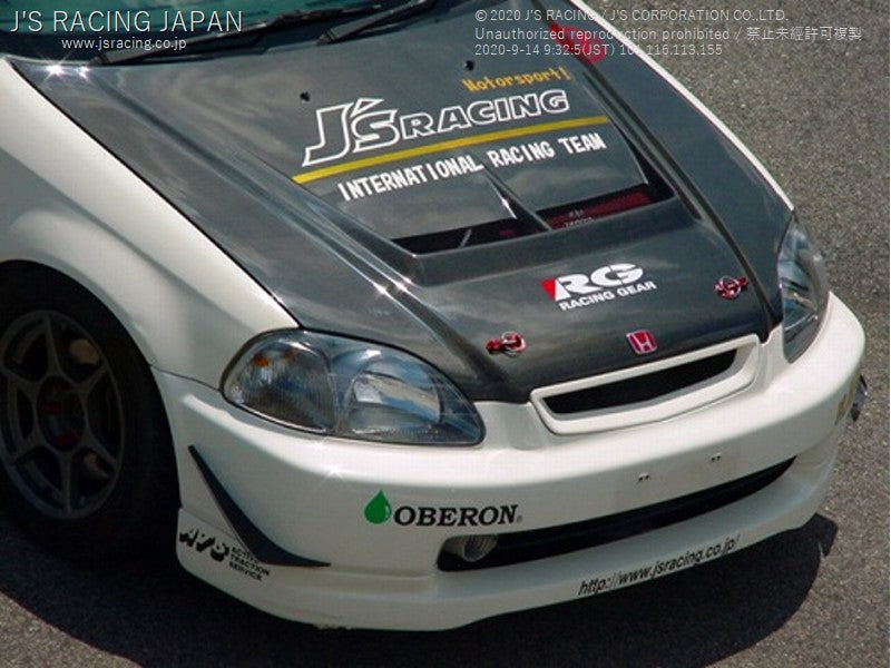 J&#39;S RACING EK9 (early model)Street ver. Aero hood CFRP/FRP - On The Run Motorsports