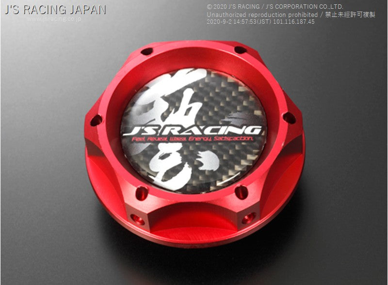 J'S RACING Engine oil filler cap red - On The Run Motorsports