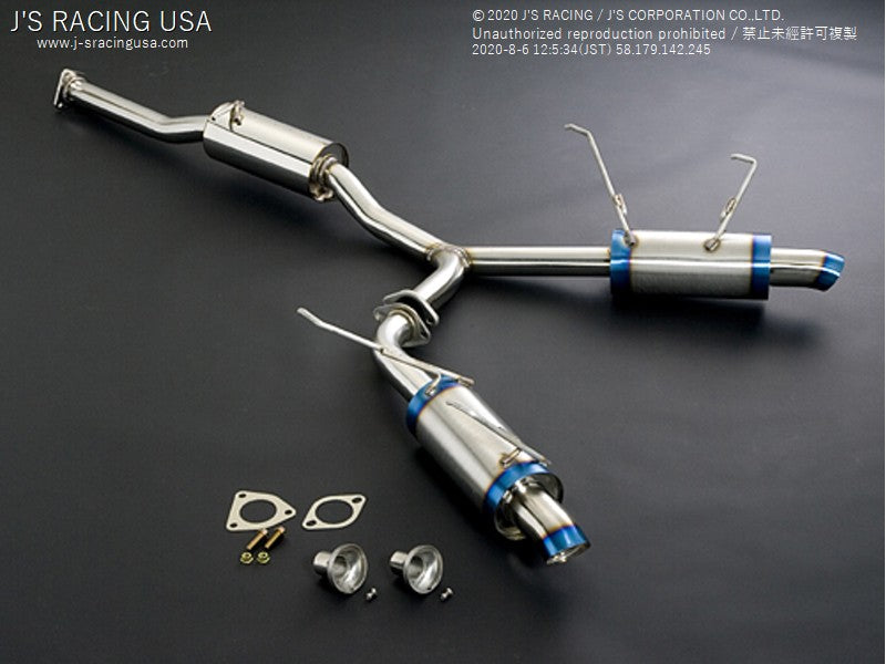 J&#39;S RACING S2000 R304 SUS Exhaust 60RS Dual - On The Run Motorsports