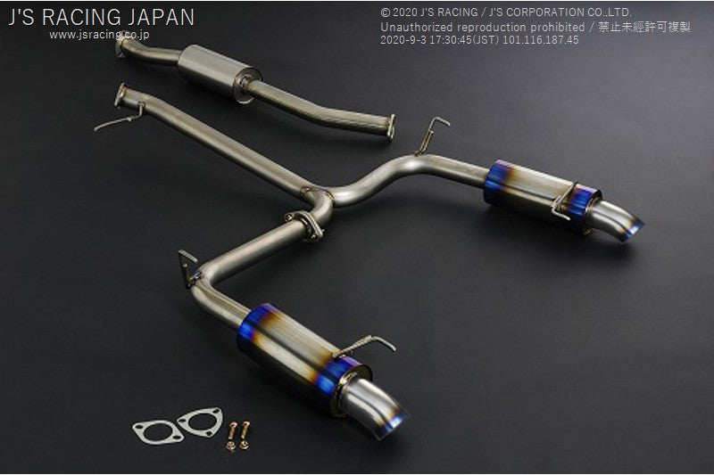 J&#39;S RACING CL7 Titanium Exhaust FX-PRO 60RS Dual - On The Run Motorsports