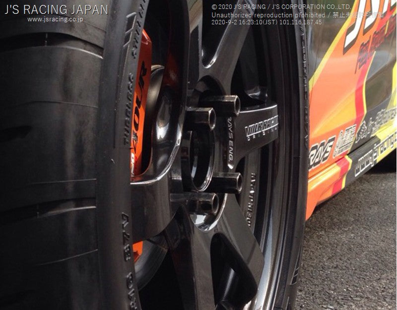 J&#39;S RACING Chrome-moly long Wheel Nut Black 17 HEX - On The Run Motorsports