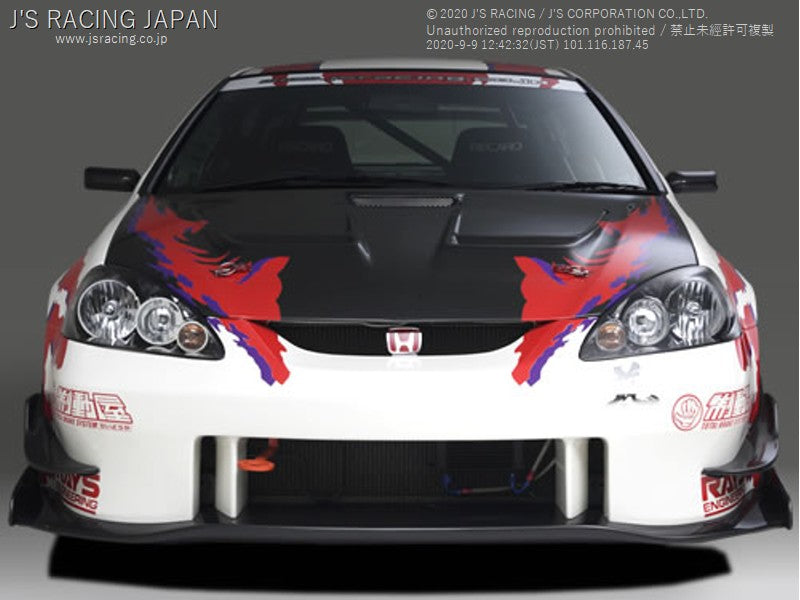 J'S RACING DC5 Street Ver. front bumper w/ carbon under panel (late mo ...