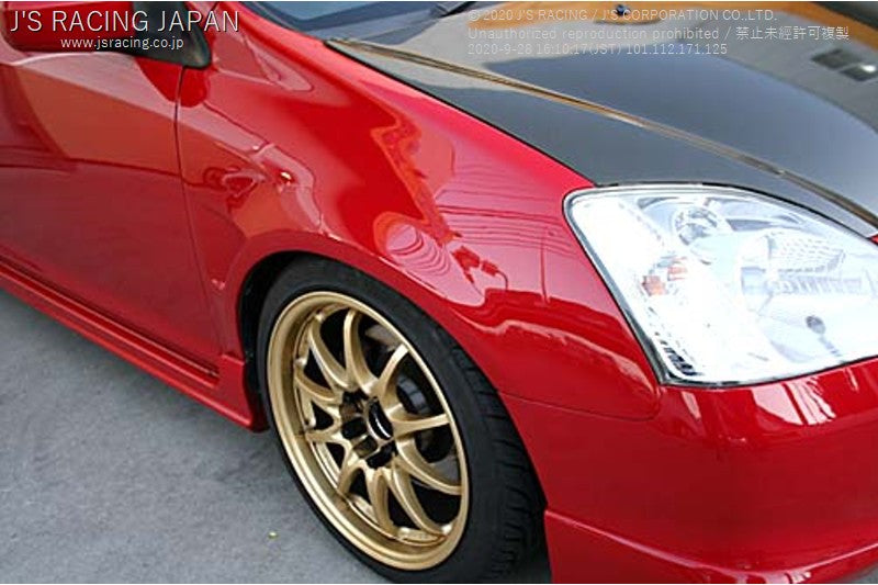 J'S RACING EP3 Front Wide Fender kit FRP - On The Run Motorsports