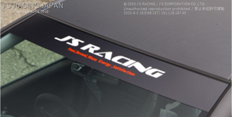 J&#39;S RACING Wind Shield Banner Black - On The Run Motorsports