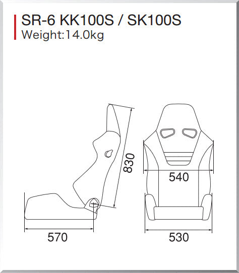 RECARO SR-6 Reclining Sports Seat